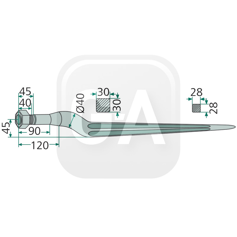 Dent chargeur frontal